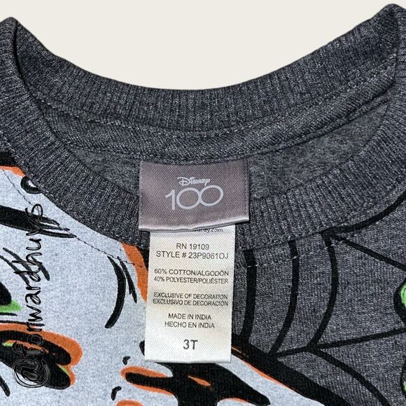Disney 100 Mickey Halloween Sweatshirt  – Spooky Graphic - Toddler 3T - Picture 3 of 6